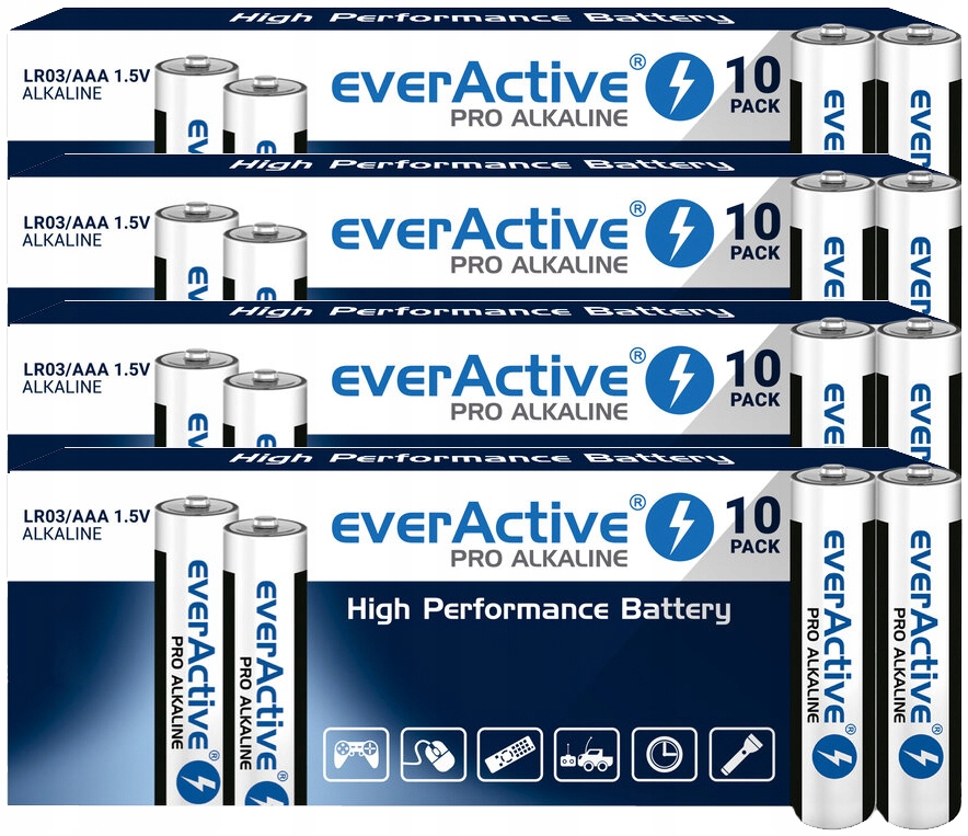 

40x Baterie Alkaliczne Aaa R3 Everactive kartonik