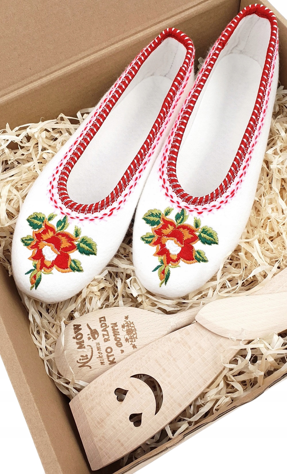 Podhalańskie Pantofle Bambosze Filcowe Kapcie *37