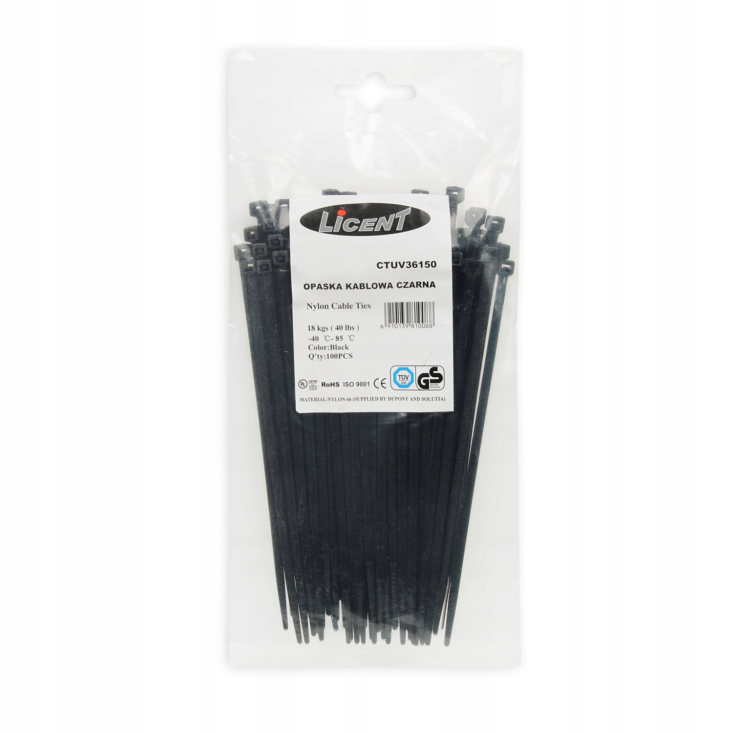 Opaska kablowa zaciskowa 2,5x80 100sztuk IDEAL