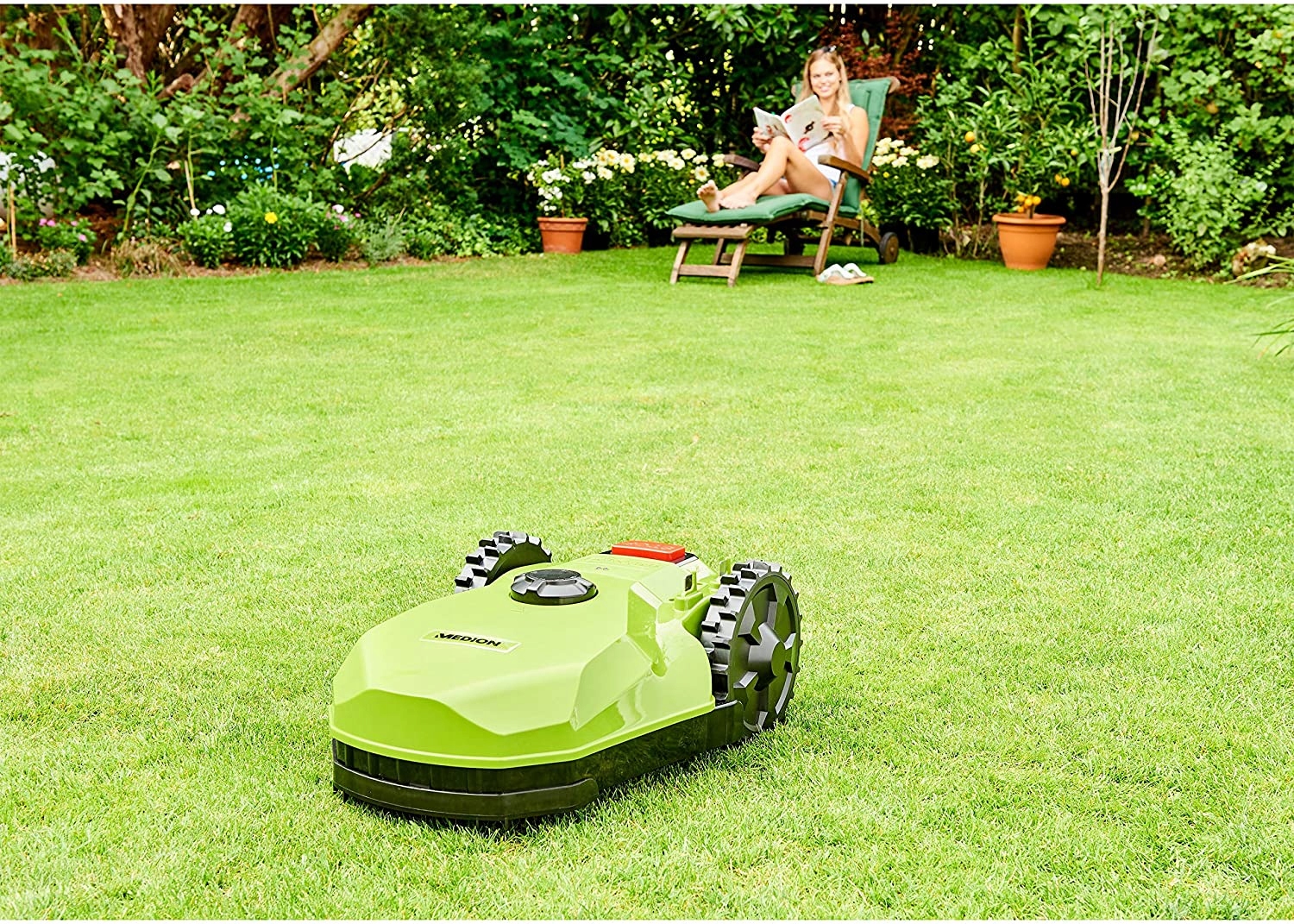 Robot koszący Medion MD19727 szer. koszenia 16 cm USZKODZONA SAMA KOSIARKA Marka Medion