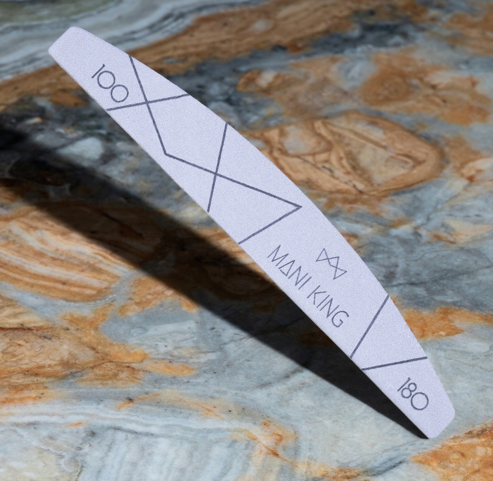 Pilnik do Paznokci Manicure Półksiężyc Łódka 100/180 ManiKing Zestaw 100szt Gradacja (ziarnistość) 100/180