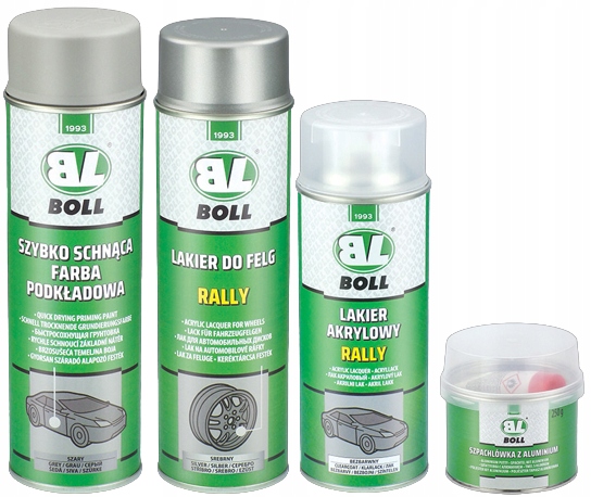 

Zestaw regeneracja felg ze szpachlą alumi. Srebrny