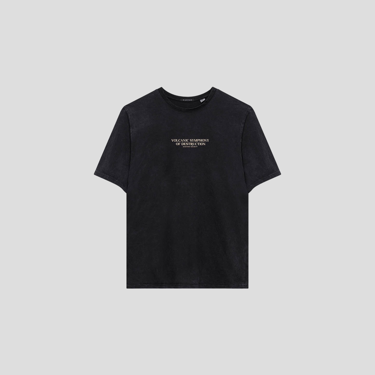 Tričko Kaotiko M/C Washed Volcanic Symphony Xs, černé, Městské