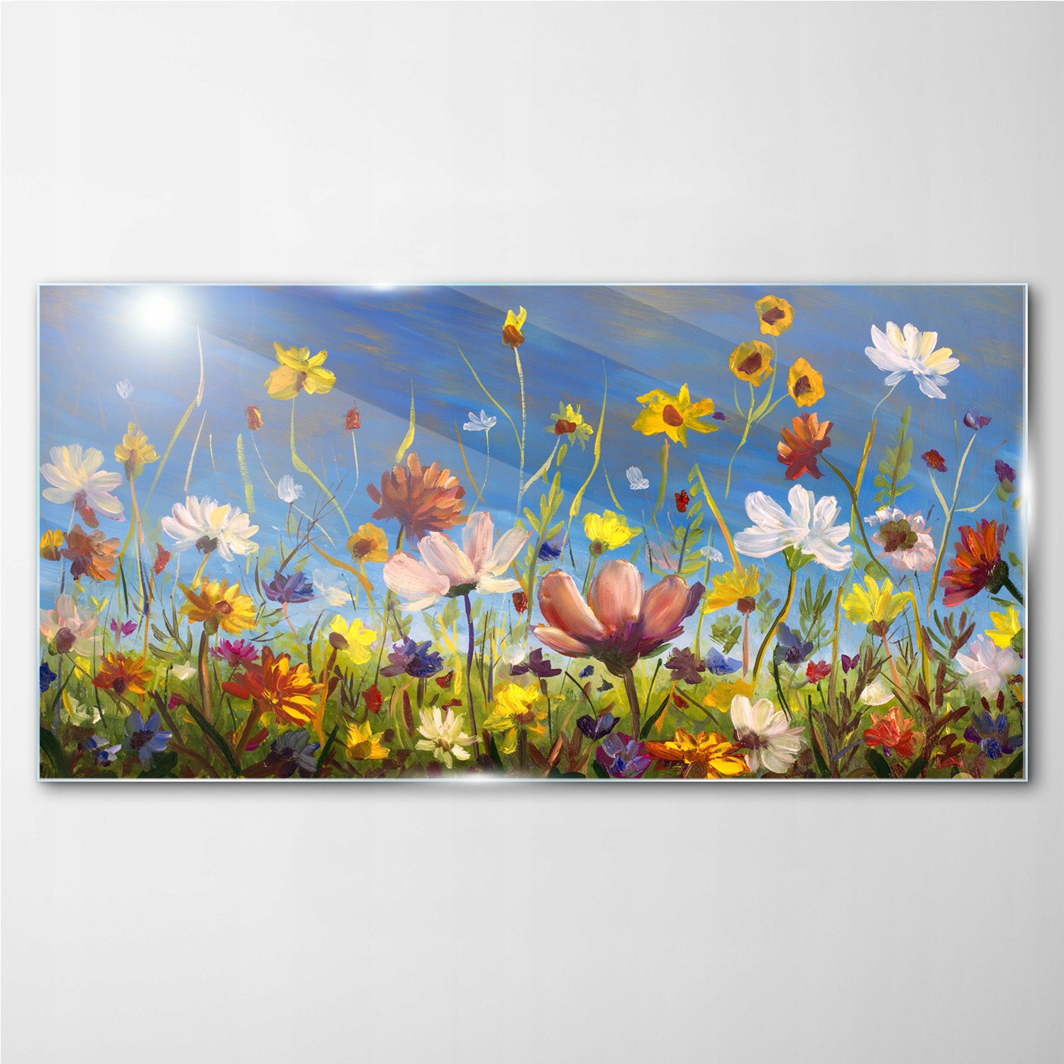 

Foto-obraz szklany Malarstwo kwiaty łąka 100x50 cm