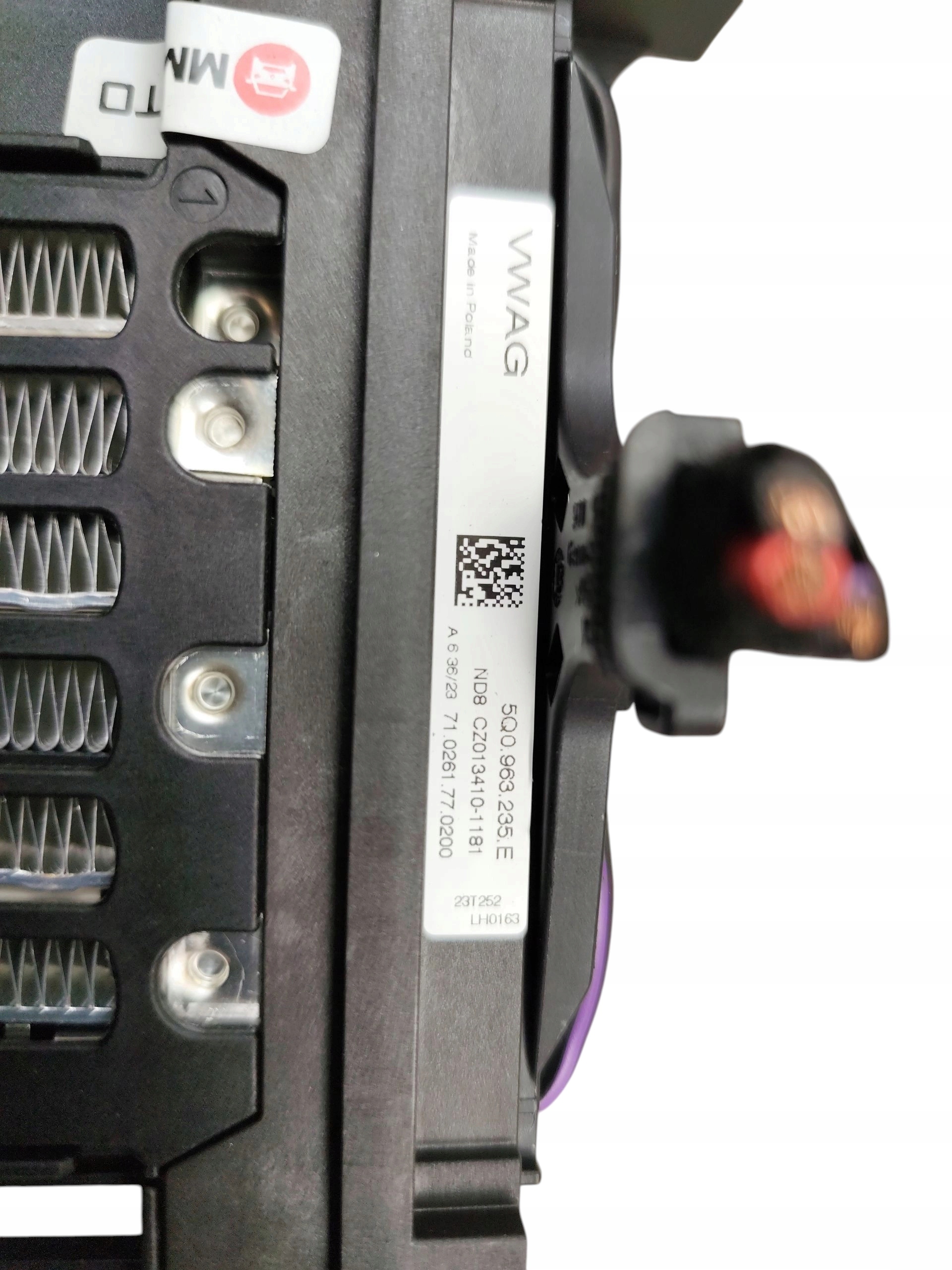heater electrical SKODA OCTAVIA IV PASSAT B8 GOLF VII 5Q0963235E