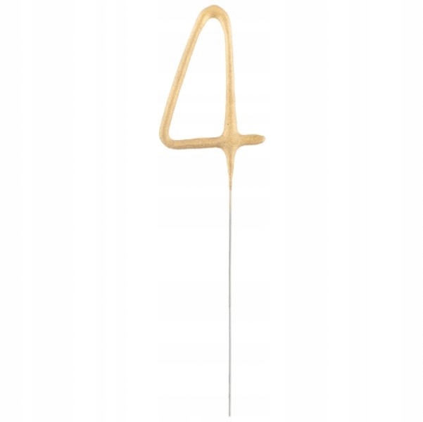 

Zimne ognie kształty cyfra 4 świeczka na tort