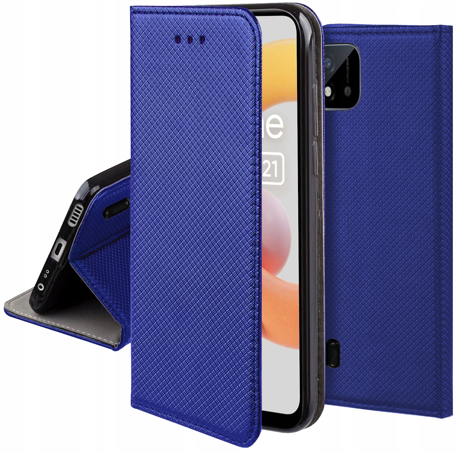 

Etui z Eko-skóry S-magnet +szkło do Realme C11 C20
