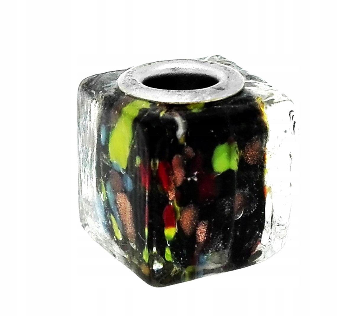 

Zawieszka beads szklany kostka mozaika