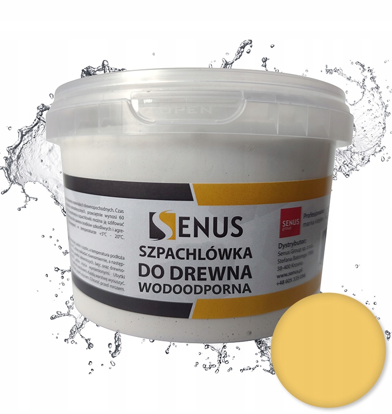 Szpachlówka do drewna WODOODPORNA 1kg SOSNA ŚREDNIA