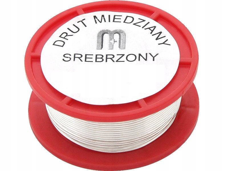 

Srebrzanka Drut Miedziany Srebrzony 1mm 100g 14m
