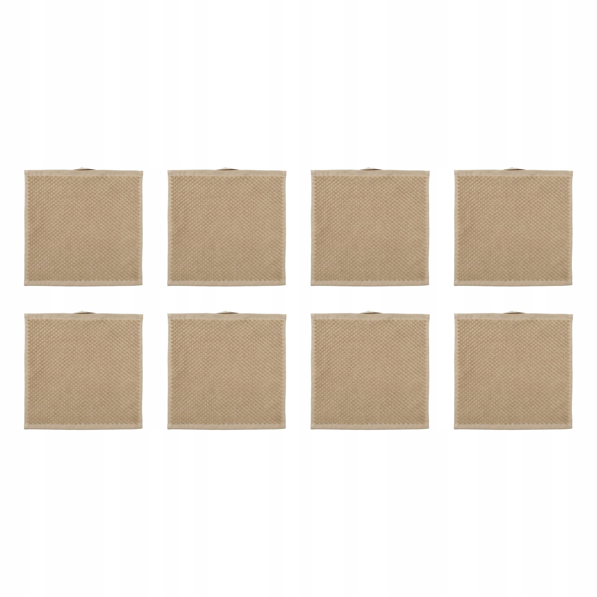 8 ks Froté ručník béžový 30x30 cm 500 g/m² bavlna Gulvial