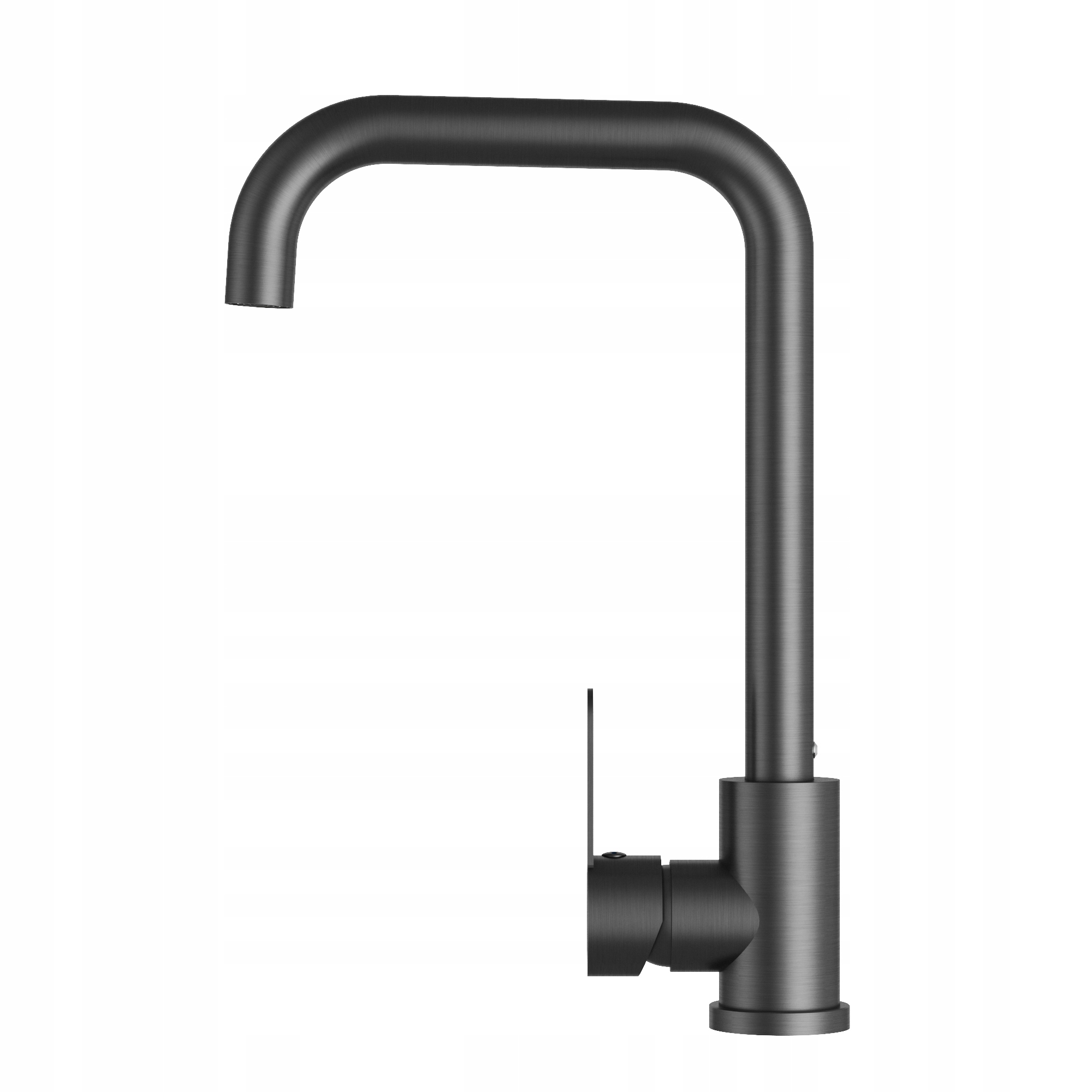 Kuchynská Batéria Steel Gun Grey Do Umývadla, Vysoký Zaoblený Kohútik