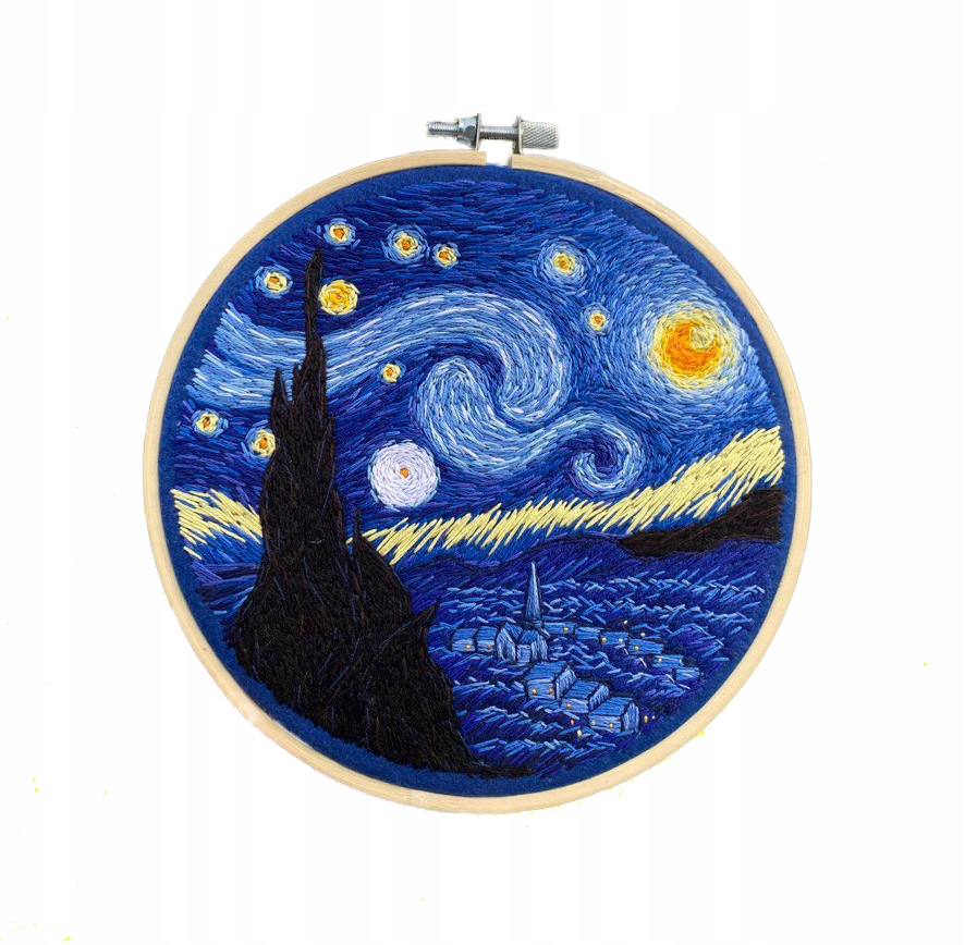 Vyšívací sada Hvězdná noc The Starry Night Van Gogh