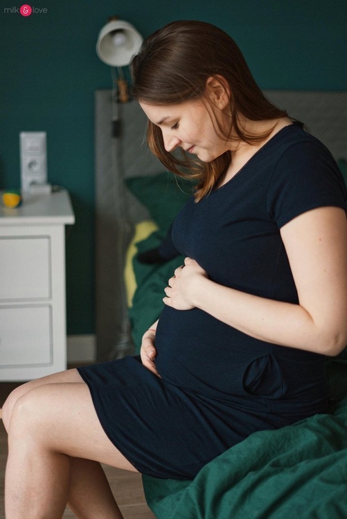 noční těhotenská a na kojení košile Day&Night Milk&Love s krátkým rukávem