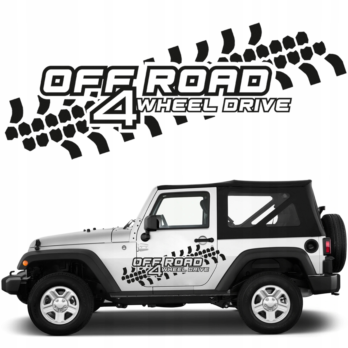 

Naklejka Na Auto Jeep 4X4 Off Road 35x14cm