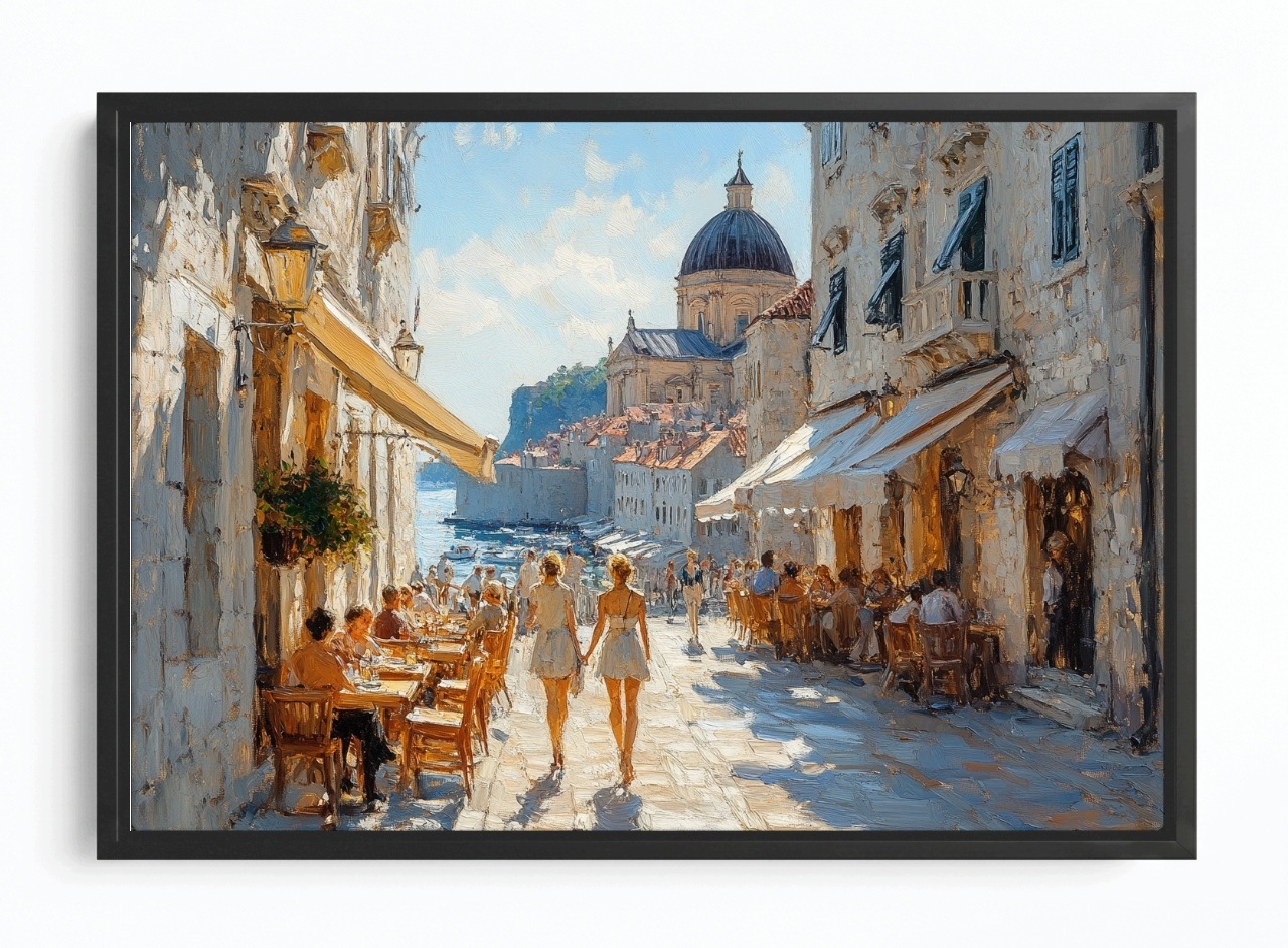 Obraz Rama American Box Město Ulice Moře Přístav Zátoka Restaurace 60x40