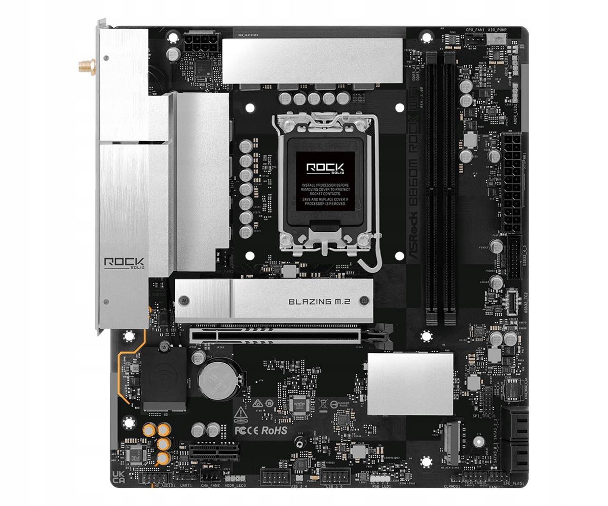 Płyta główna ASRock B860M Rock WiFi mATX DDR5 z wbudowanym Wi-Fi