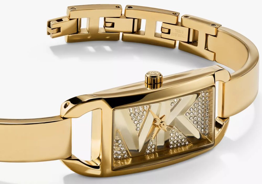 Dámské Bižuterní Hodinky Michael Kors MK4840 Empire Zlatá Obdélníková Krabička