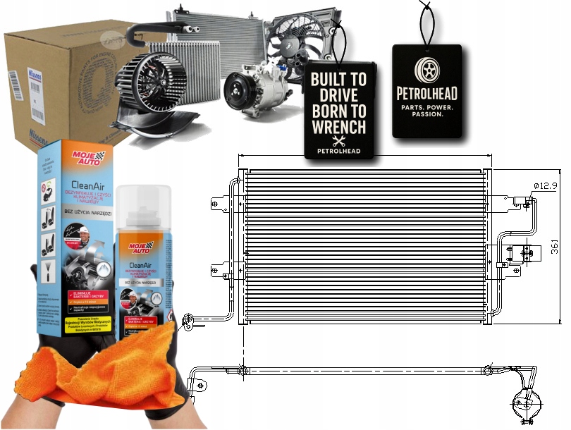 Kondenzátor Klimatizace Audi A3 Tt Seat Leon Toledo #Petrolhead Pro+ Kit9