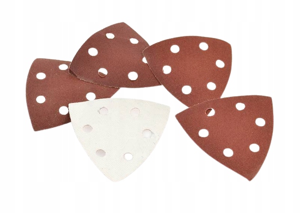 PAPIER ŚCIERNY NA RZEP TRÓJKĄT ŻELAZKO P80 5 SZT