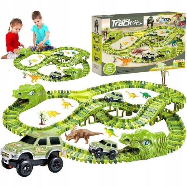 

Tor samochodowy Dinozaur klocki samochodzik 240el