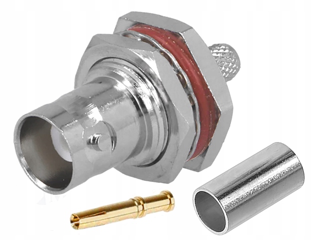 

Gniazdo Bnc 50Ohm panelowe zaciskane kabel RG-58