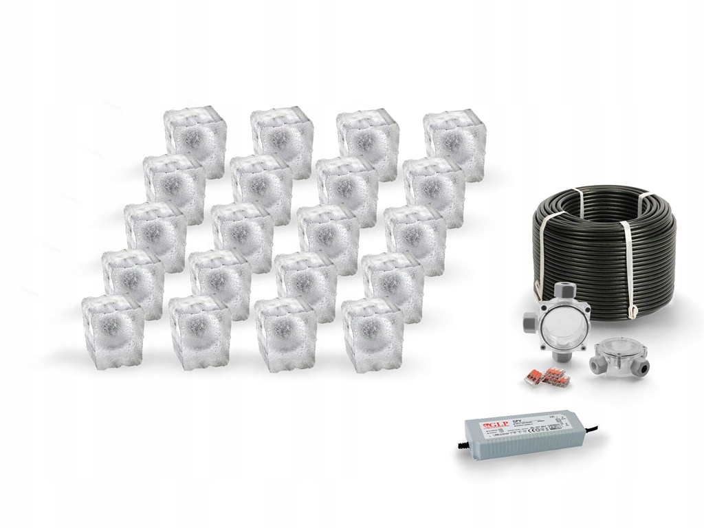 20x Świecąca Kostka Brukowa LED Creativ 6x7x8 BD