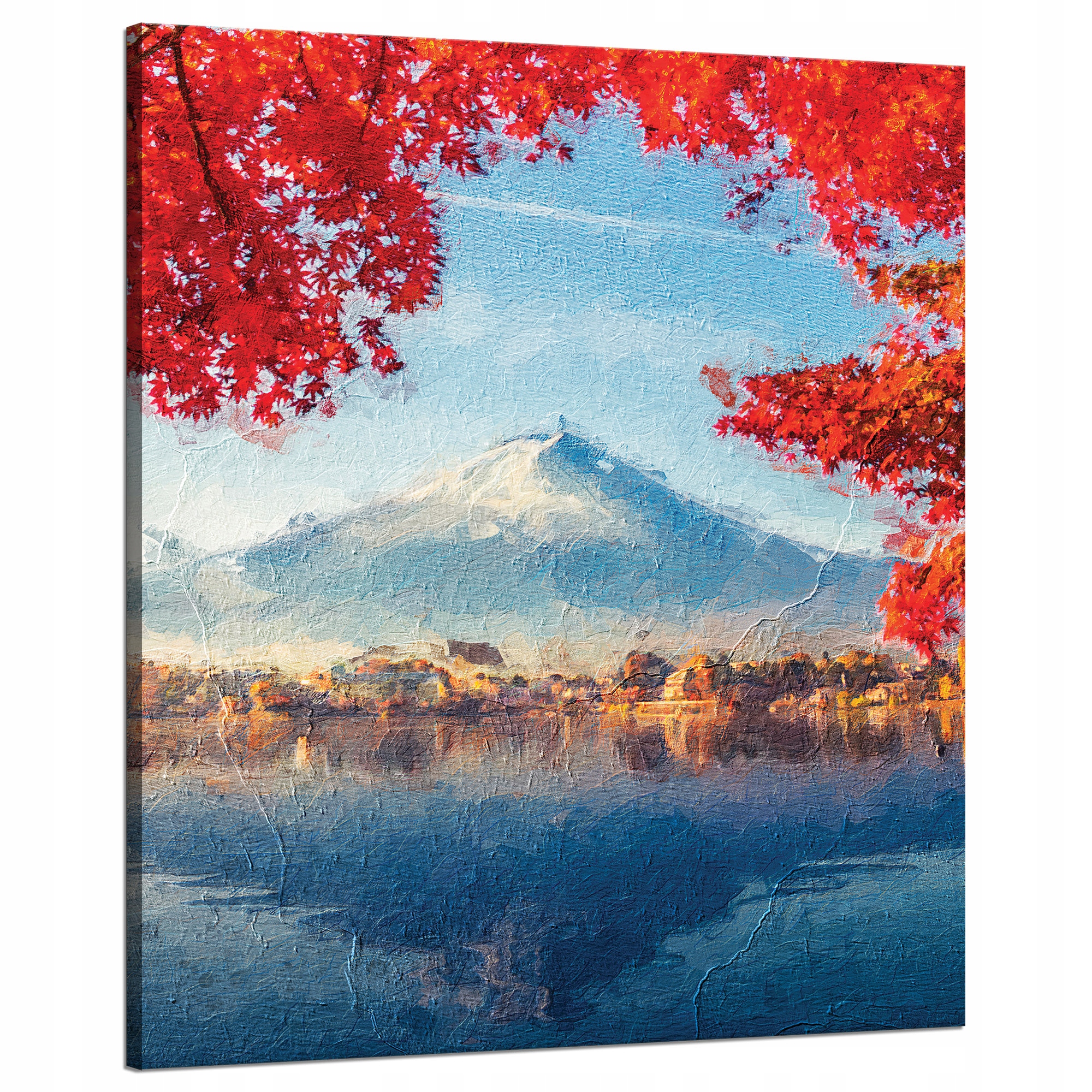 Obraz na plátně Barevné listy Městečko Hora Voda 80x100 cm