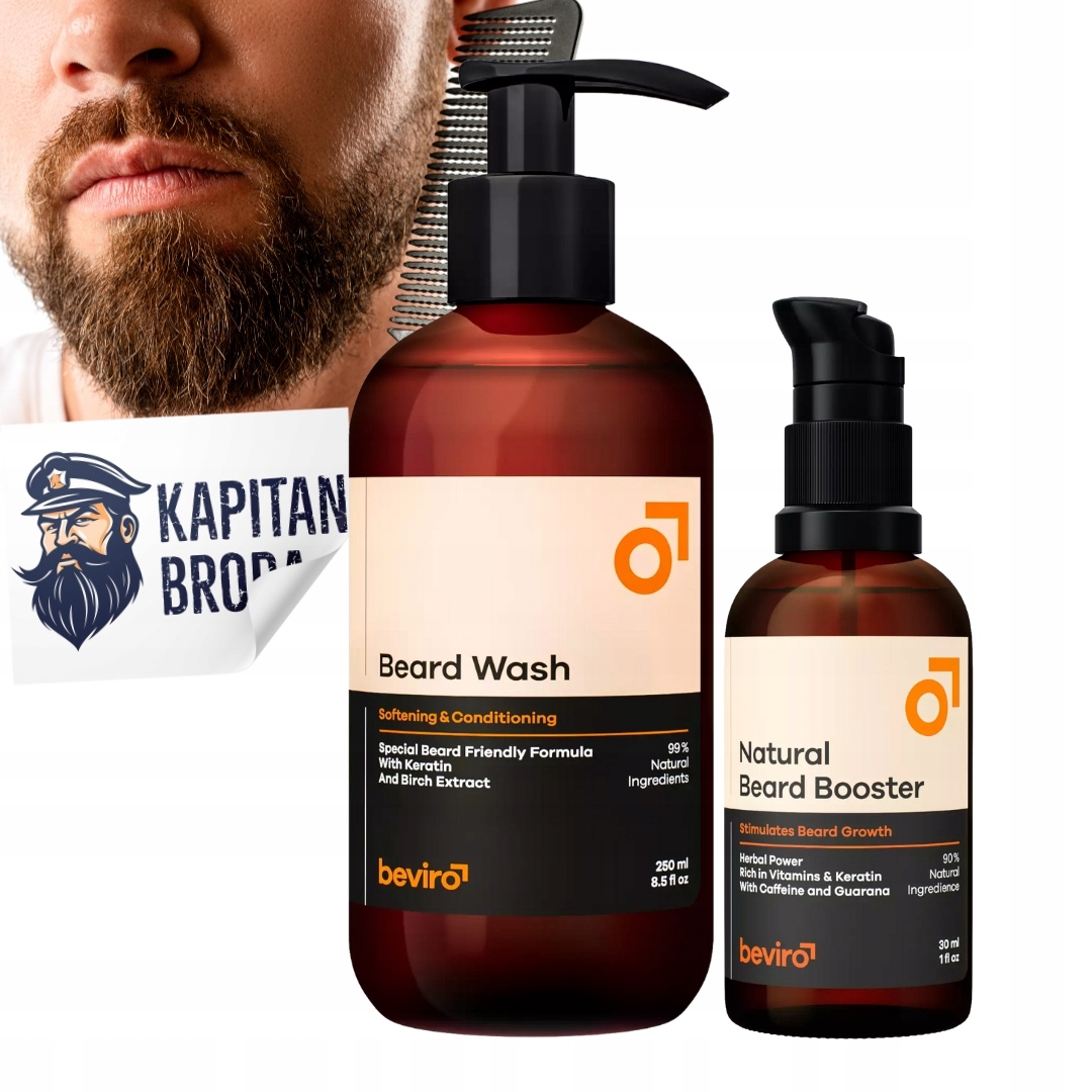 Beviro sada pro růst vousů – Sérum podporující růst a přírodní Šampon