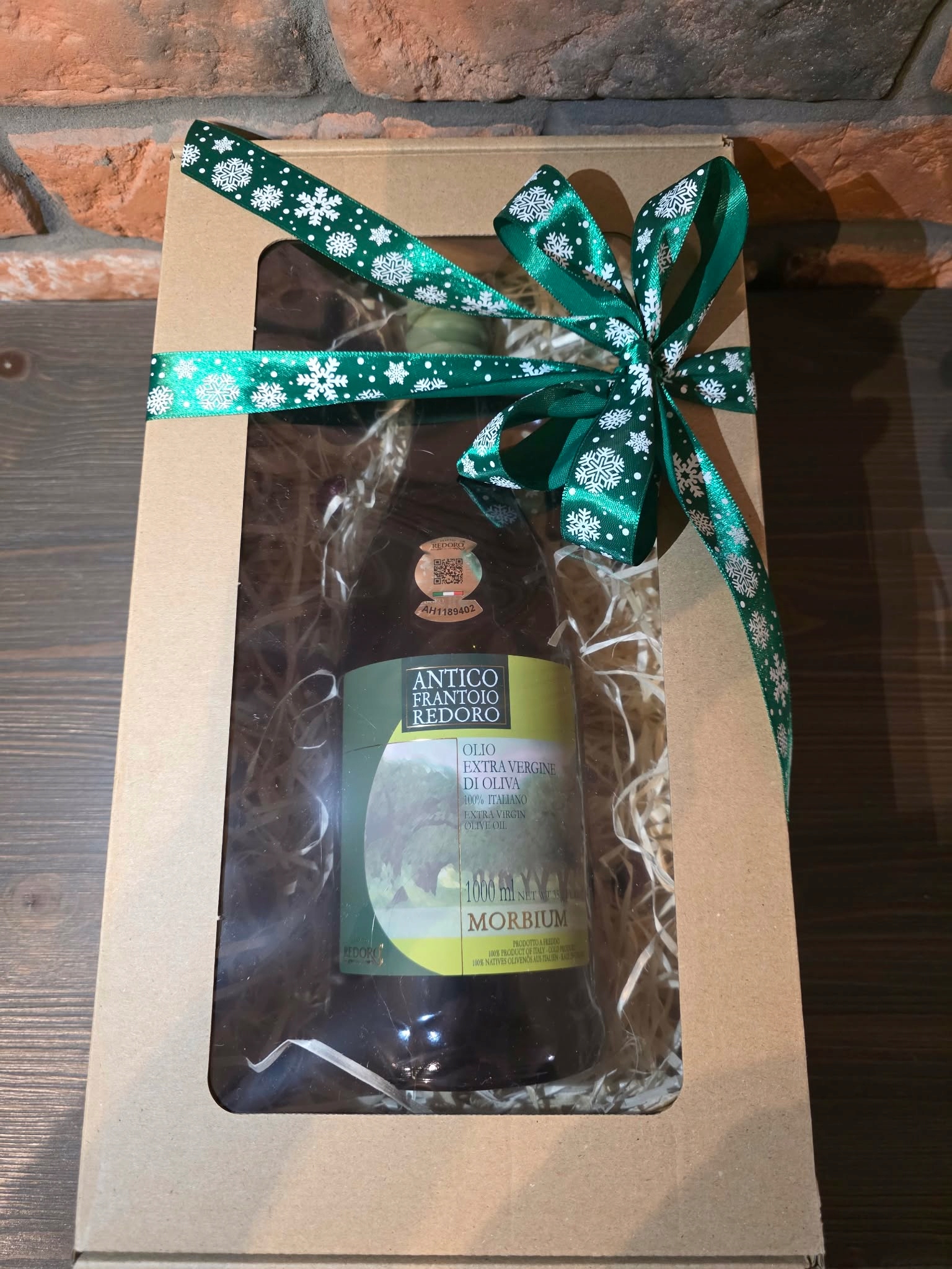 Zestaw prezentowy Włoska Oliwa z oliwek extra virgin Redoro 1L Mourbium