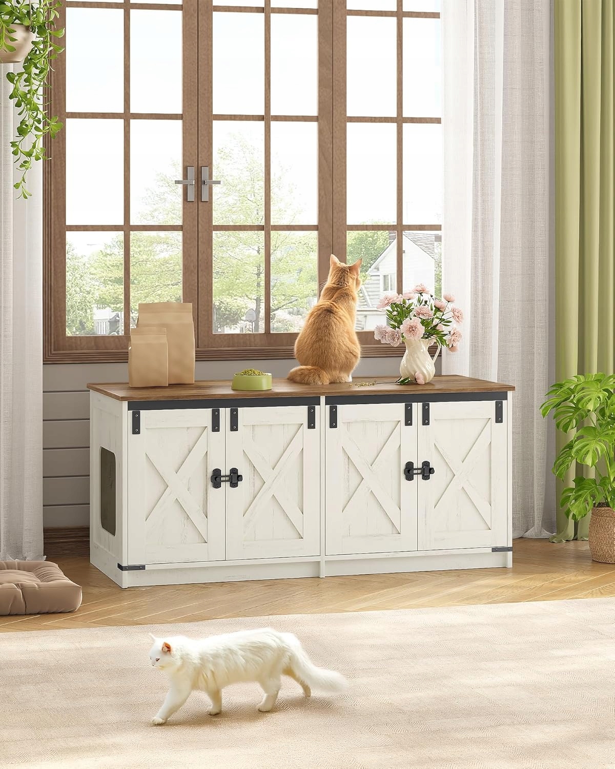 Levně Vevor Pouzdro Na Záchod Pro 2 Kočky, Dvojitý Prostor, Robustní Nábytek Prémiové Kvality