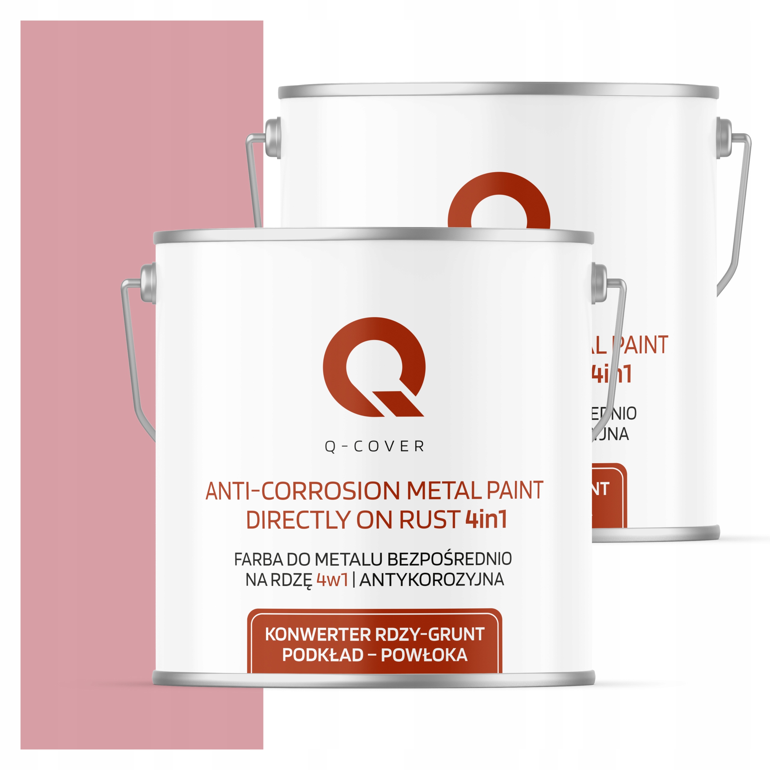 Farba Priamo na hrdzu Metal Aluminium Oceľ 5L 4v1 Polomat Ružová Jasná