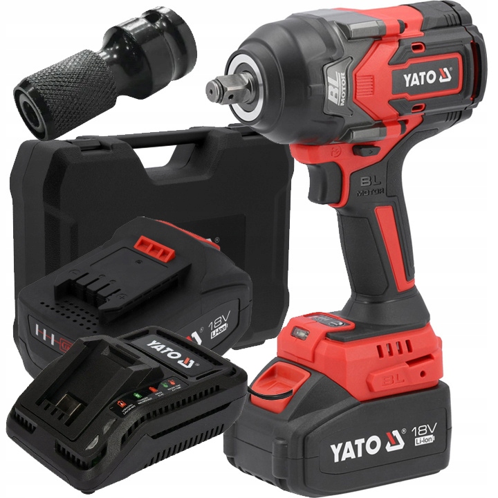 Rázový Uťahovák Akumulátorový Bezkartáčový Motor 1/2'' 18V 4Ah 1200Nm Yato