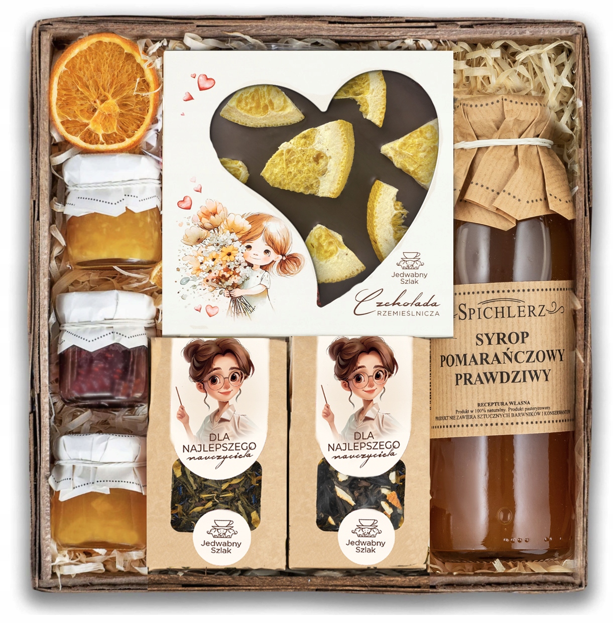 Duży kosz prezentowy Koniec roku szkolnego Dla Nauczyciela