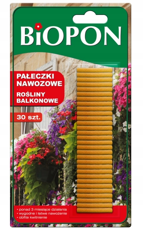 

Biopon Pałeczki Nawozowe Rośliny Balkonowe op30szt