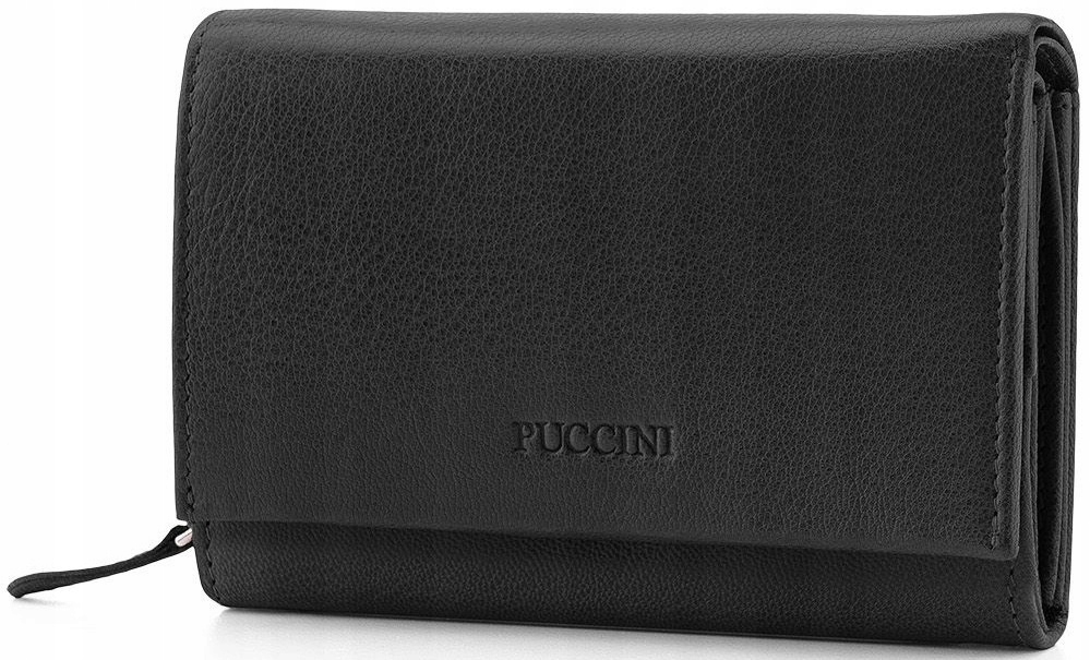 PU41 portfel damski Puccini średni skórzany w pudełku kolekcja Como