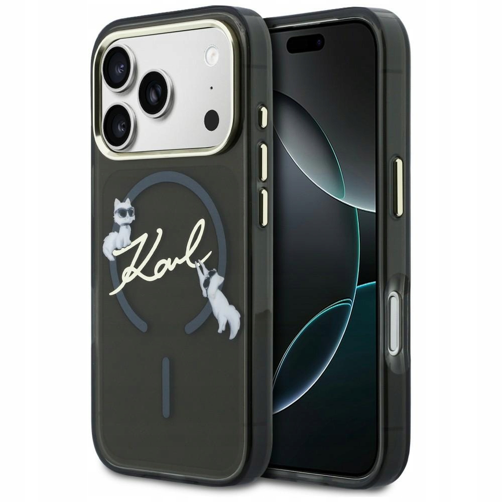 Etui Karl Lagerfeld IML Choupettes Karl Script Logo MagSafe na iPhone 17