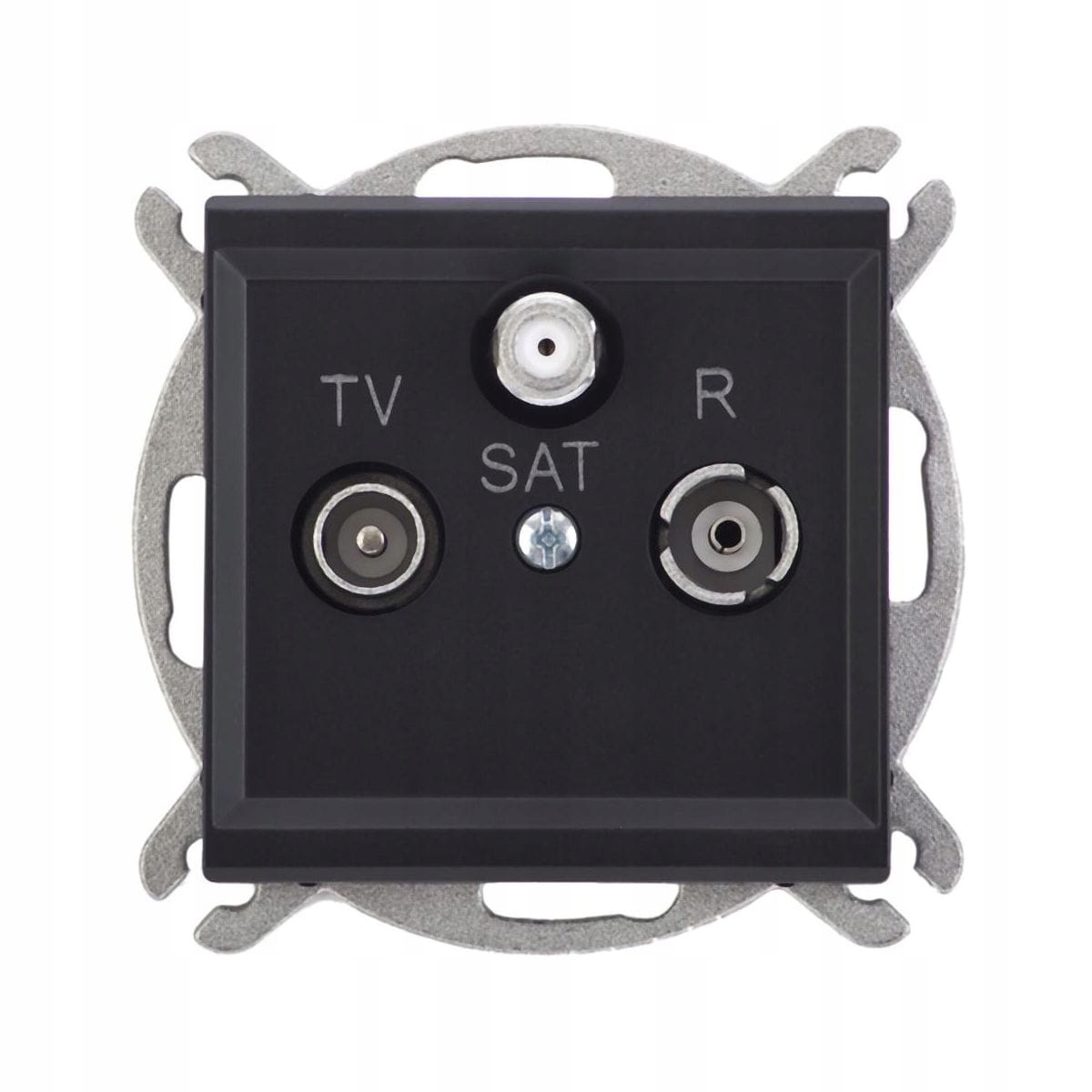 Sonata Koncová zásuvka Rtv-sat černá metalická GPA-RS/M/33