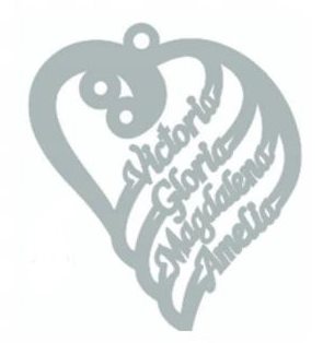 Stříbrný náhrdelník Srdce s jmény Ag925