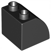 

Lego Duplo 11170 Skos 2x2x1 czarny zaokrąglony (8g