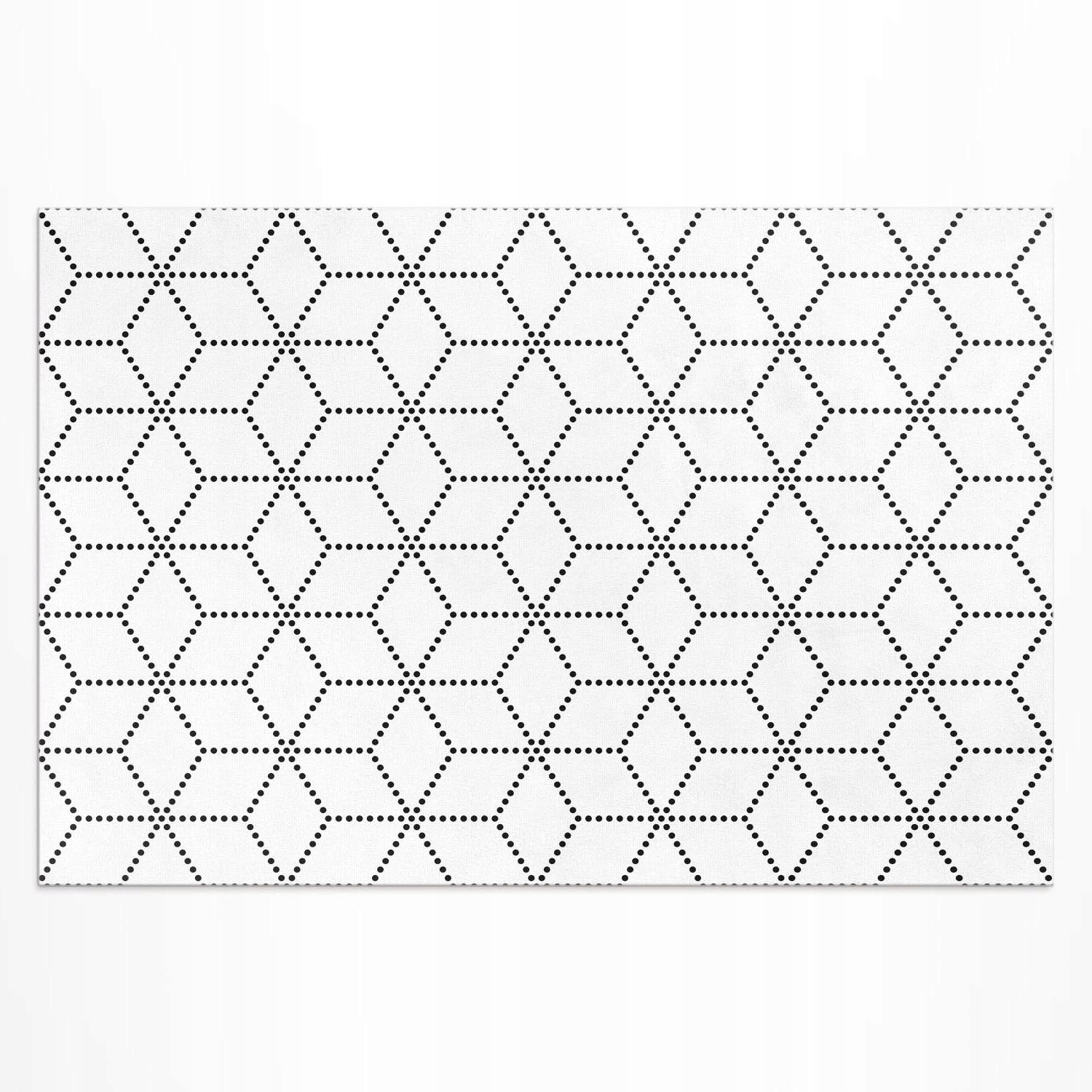 Vinylový koberec s potlačou kocky, 3D kocky, moderné bodky, 180 x 120 cm