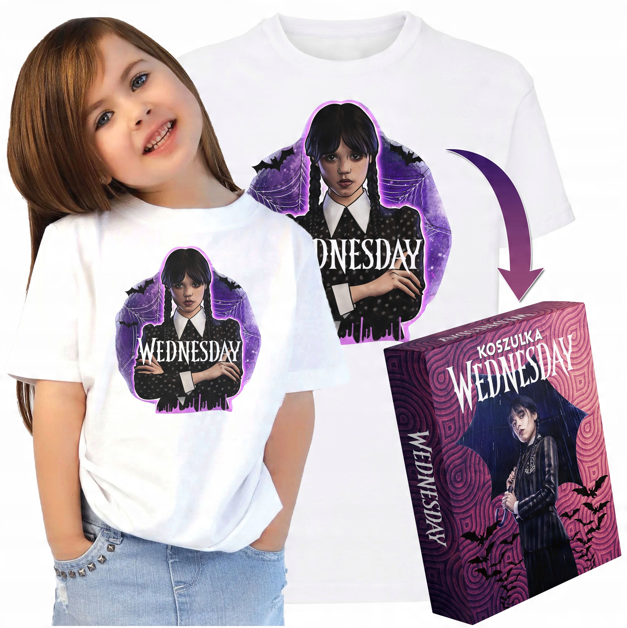 

Koszulka Dziecięca Wednesday Addams Dance 7-8 Y4