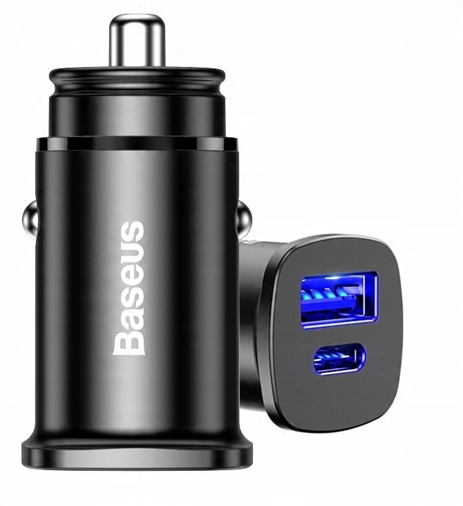 BASEUS ŁADOWARKA SAMOCHODOWA USB USB-C PD QC 3.0