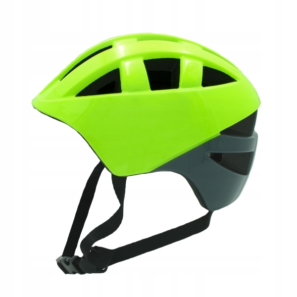 Kask rowerowy dziecięcy Roxar Kid Limonkowo-szary (s)