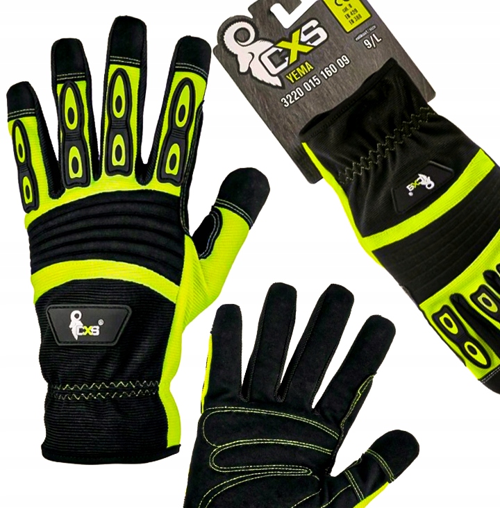 RĘKAWICE ROBOCZE JAK STRAŻACKIE OCHRONA PALCÓW TRWAŁE MOCNE