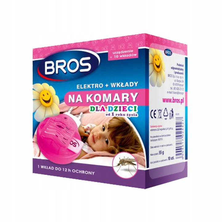 

Bros Elektro Smyk Dla Dzieci na Komary +10 wkładów