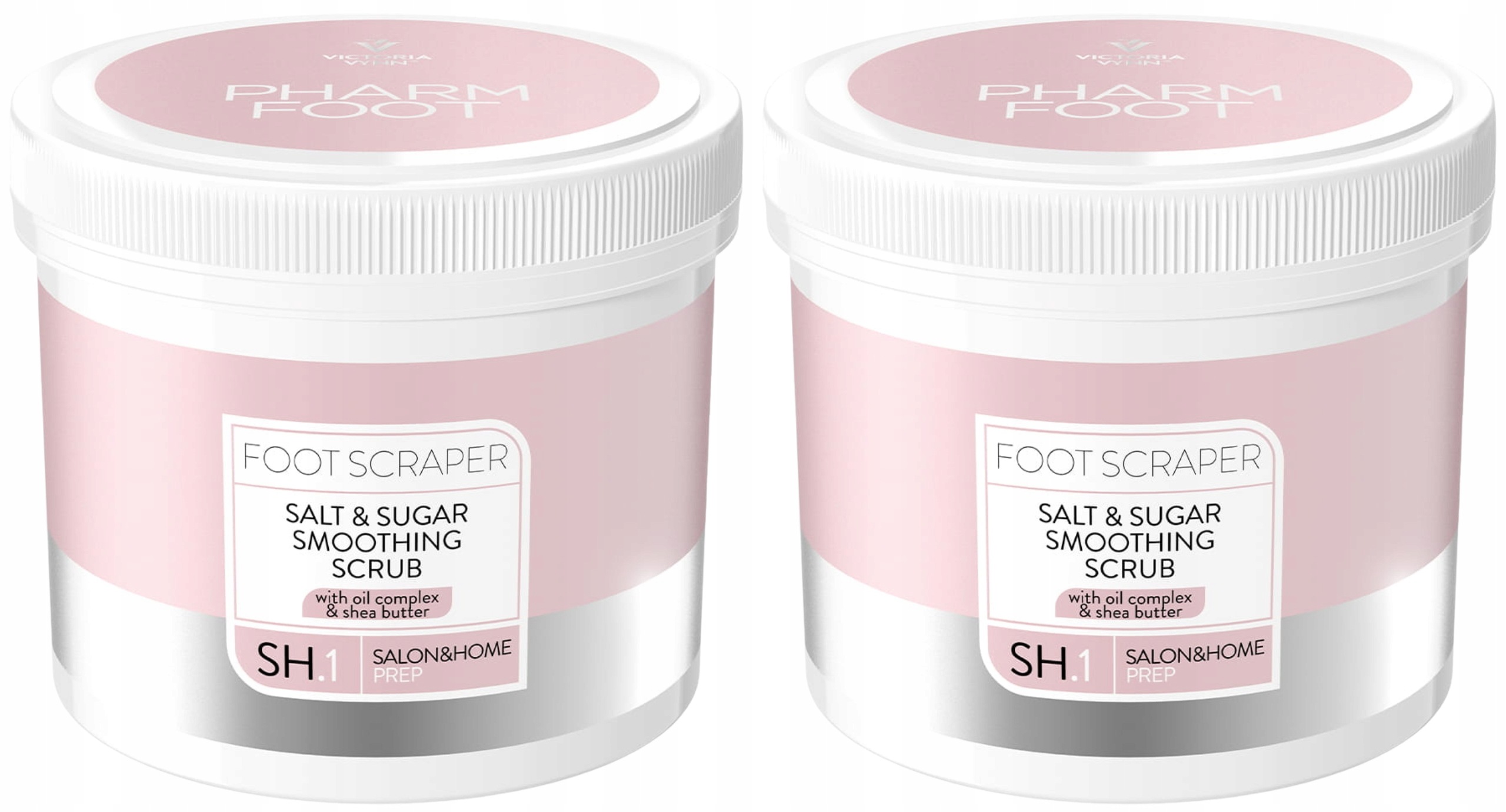 2 x Vyhlazující peeling na nohy Solno-cukrový Foot Scraper 800 g Pharm Foot