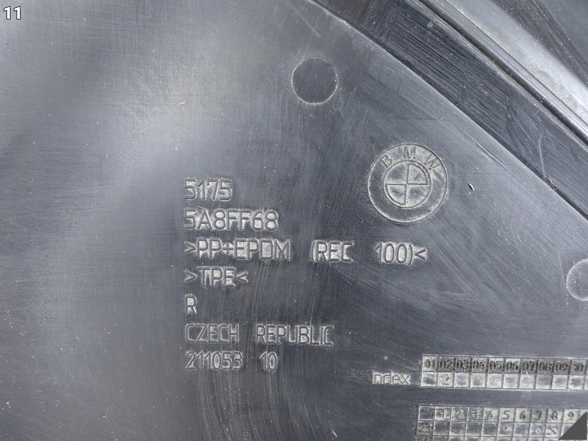 BMW 5 G60 G61 23- mudguard TROJKAT lower part side right front 5A8FF68