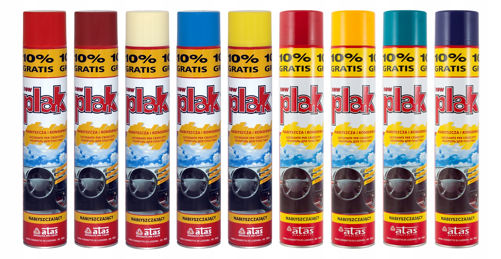 Plak Do Kokpitu Nabłyszczający 0,75l Różne Zapachy