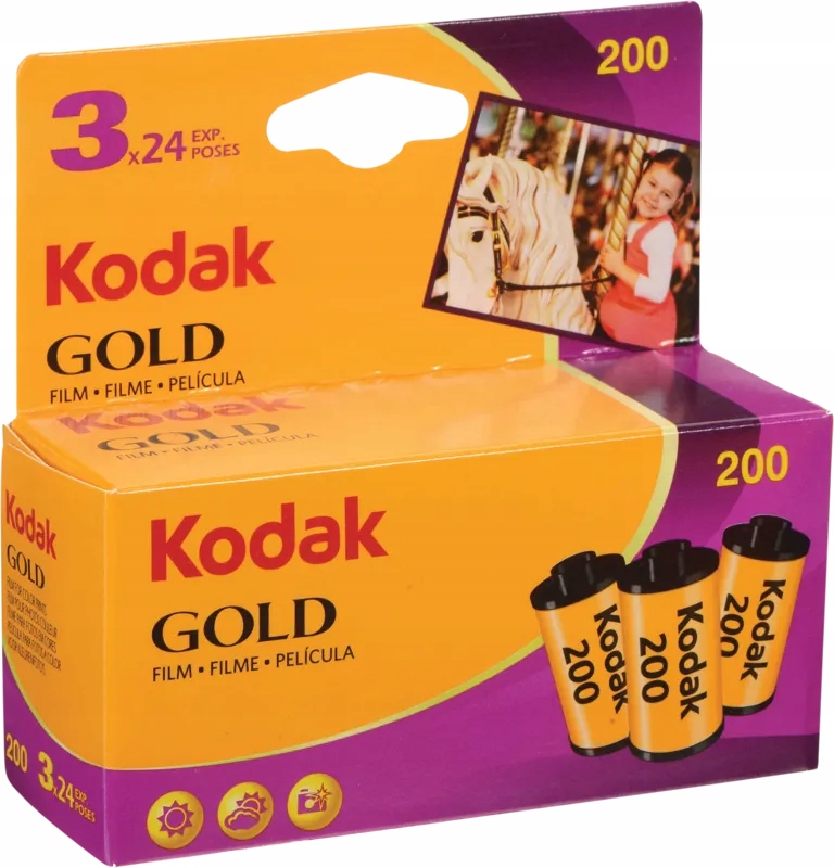Kodak Gold 200/24 3-pack filmy kolorowe typ 135